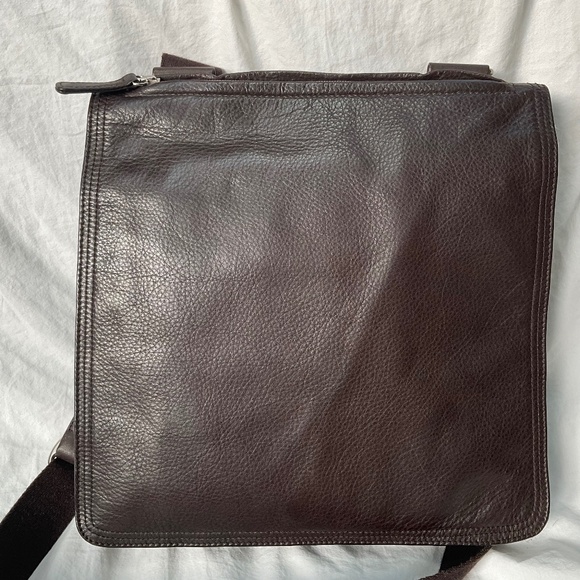 Osgoode Marley Brown Leather Messenger Bag (NWOT) - Picture 1 of 12
